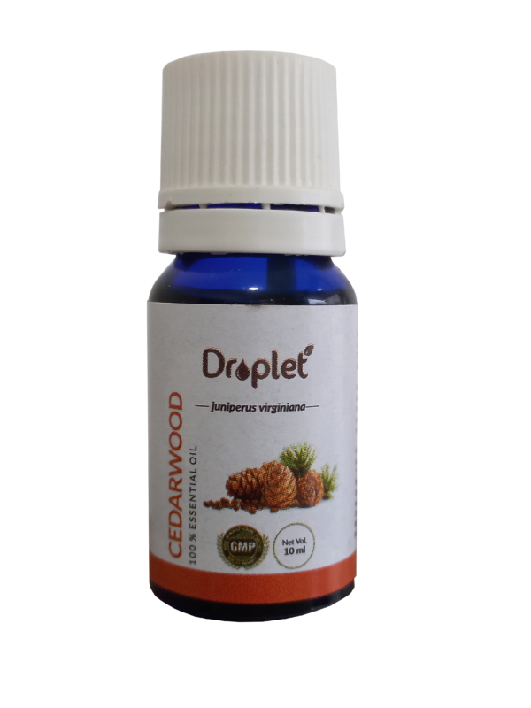 droplet cedarwood essential oil