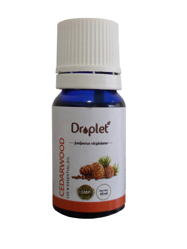 droplet cedarwood essential oil